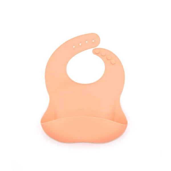 O.B Designs Baby Silicone Bib  Peach