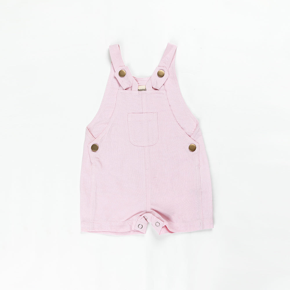 Ponchik Baby Cotton Dungaree Overalls Lemonade Pink