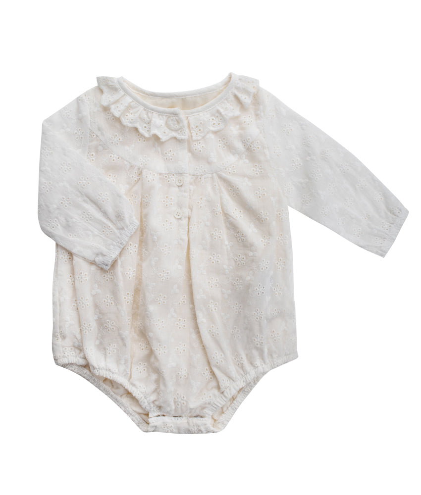 Bodebene Baby Cleo Hand Made Ivory Romper