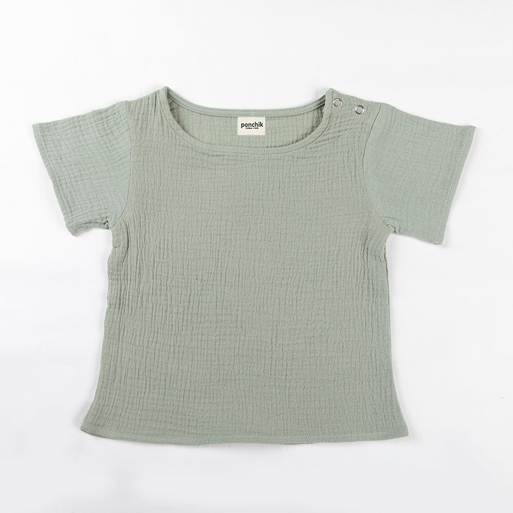 Ponchik Artichoke Green Cotton Baby T-Shirt