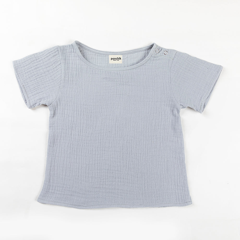 Ponchik Capri Blue Cotton Baby T-Shirt